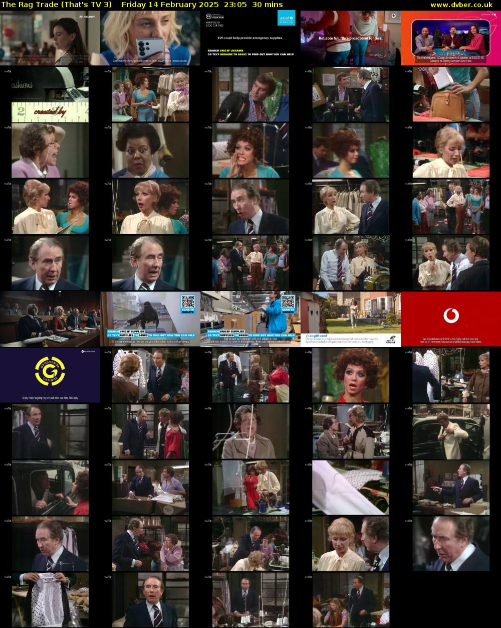 The Rag Trade (That's TV 3) Friday 14 February 2025 23:05 - 23:35