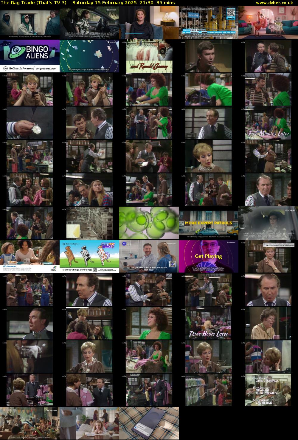 The Rag Trade (That's TV 3) Saturday 15 February 2025 21:30 - 22:05