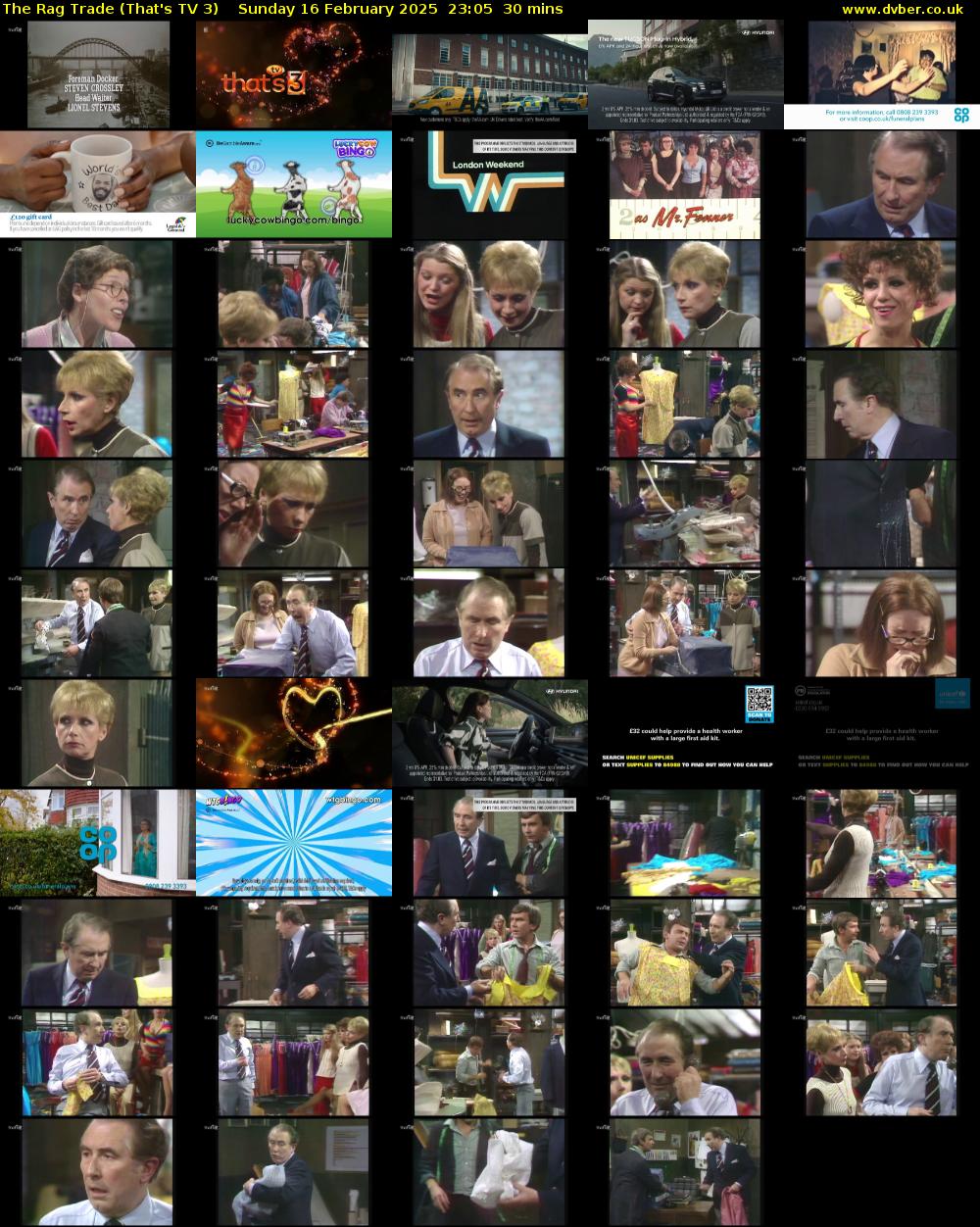 The Rag Trade (That's TV 3) Sunday 16 February 2025 23:05 - 23:35