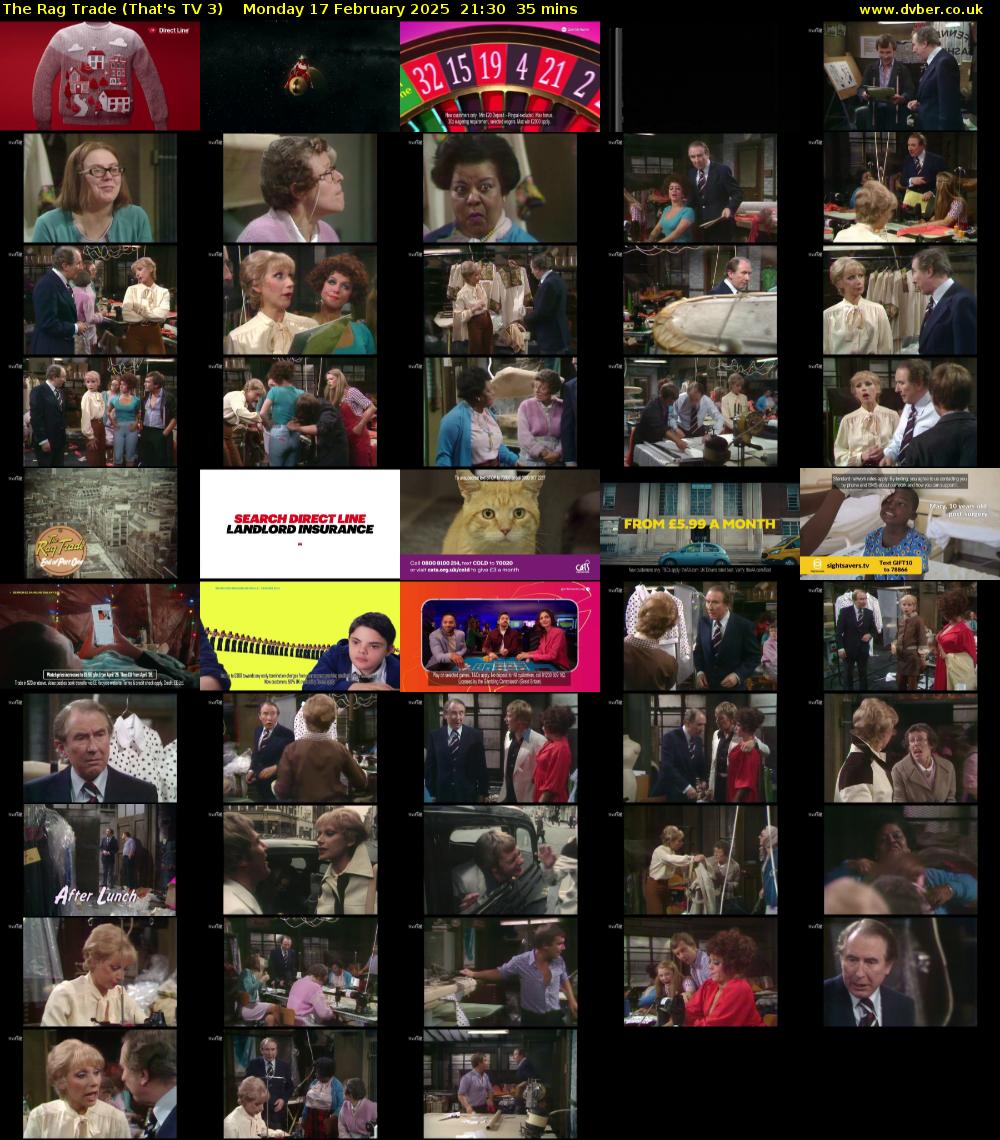 The Rag Trade (That's TV 3) Monday 17 February 2025 21:30 - 22:05