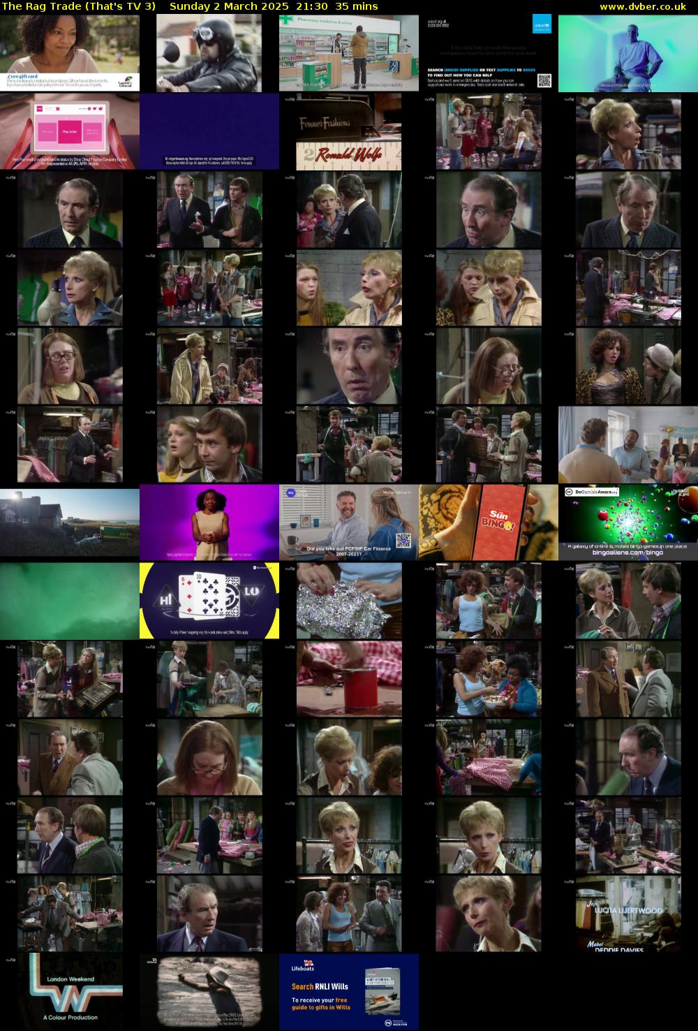 The Rag Trade (That's TV 3) Sunday 2 March 2025 21:30 - 22:05
