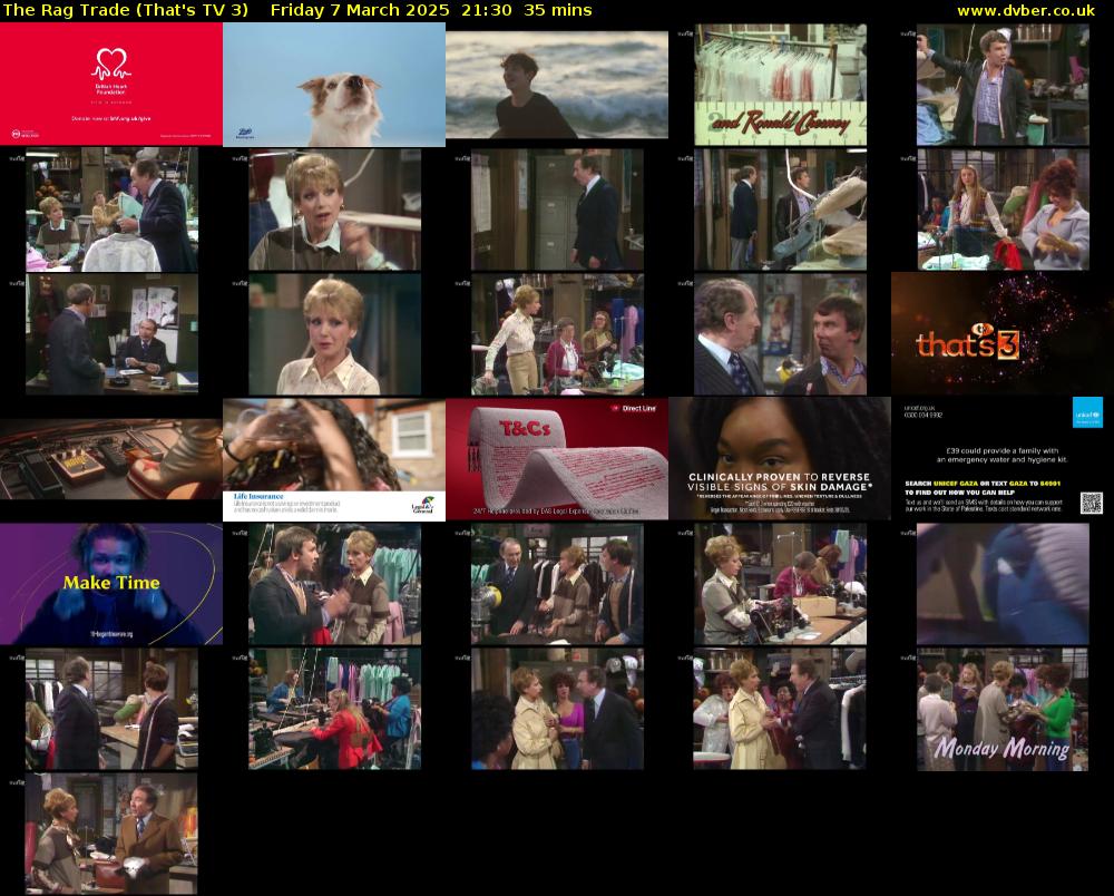 The Rag Trade (That's TV 3) Friday 7 March 2025 21:30 - 22:05