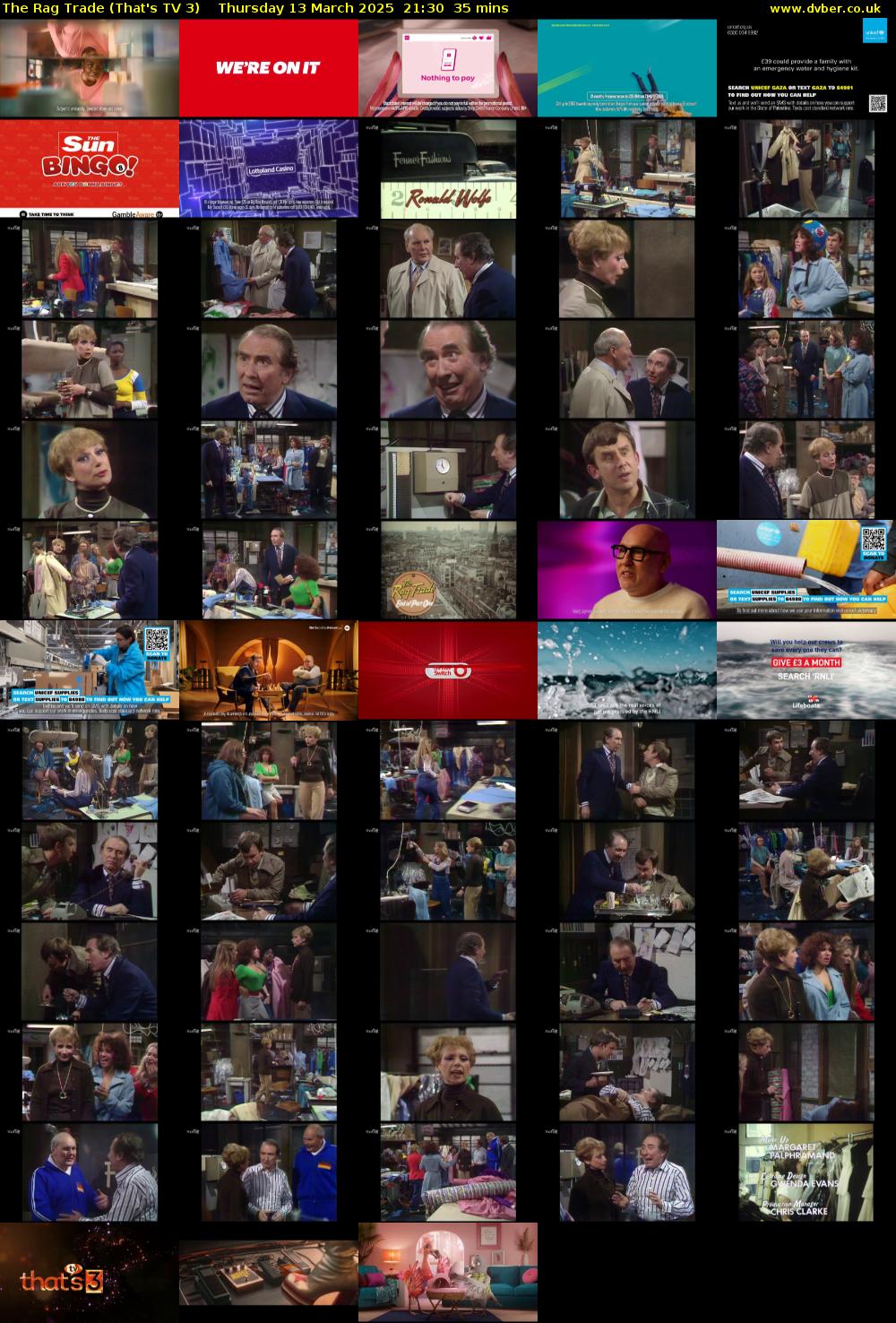 The Rag Trade (That's TV 3) Thursday 13 March 2025 21:30 - 22:05