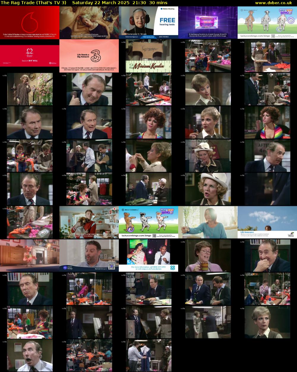 The Rag Trade (That's TV 3) Saturday 22 March 2025 21:30 - 22:00