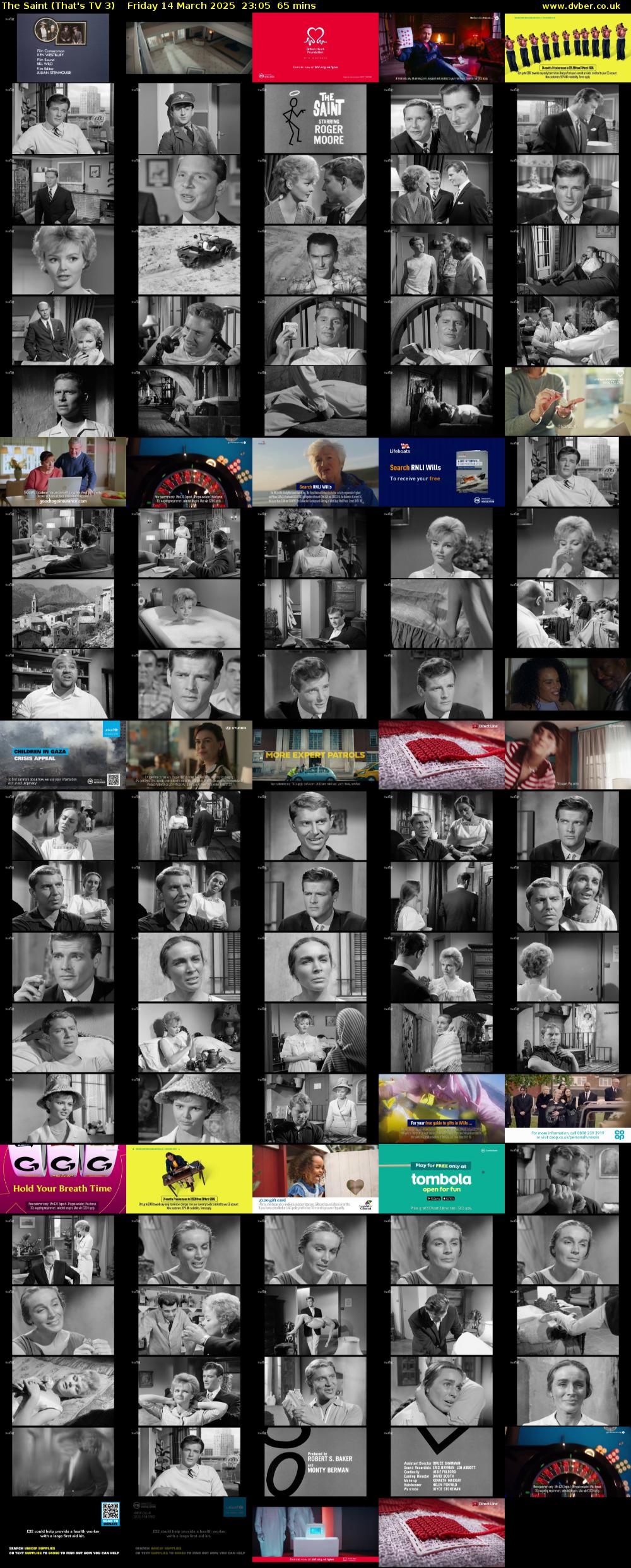 The Saint (That's TV 3) Friday 14 March 2025 23:05 - 00:10