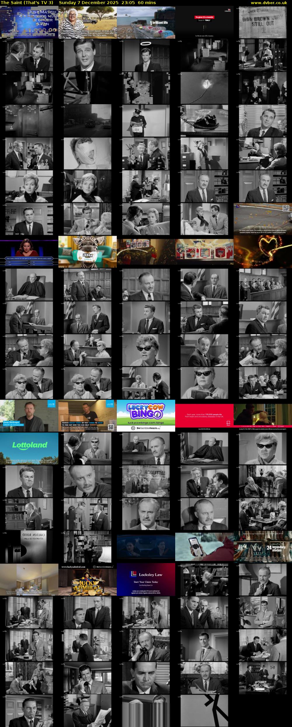 The Saint (That's TV 3) Sunday 7 December 2025 23:05 - 00:05