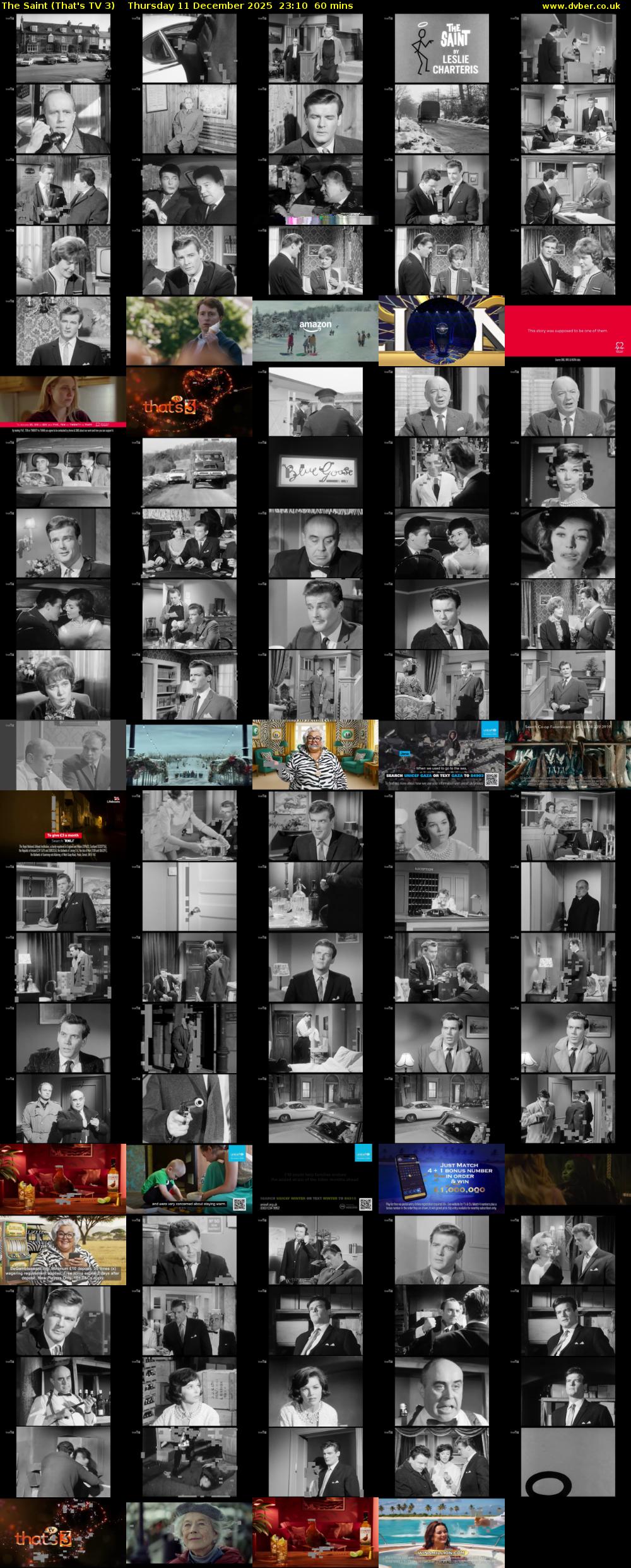 The Saint (That's TV 3) Thursday 11 December 2025 23:10 - 00:10