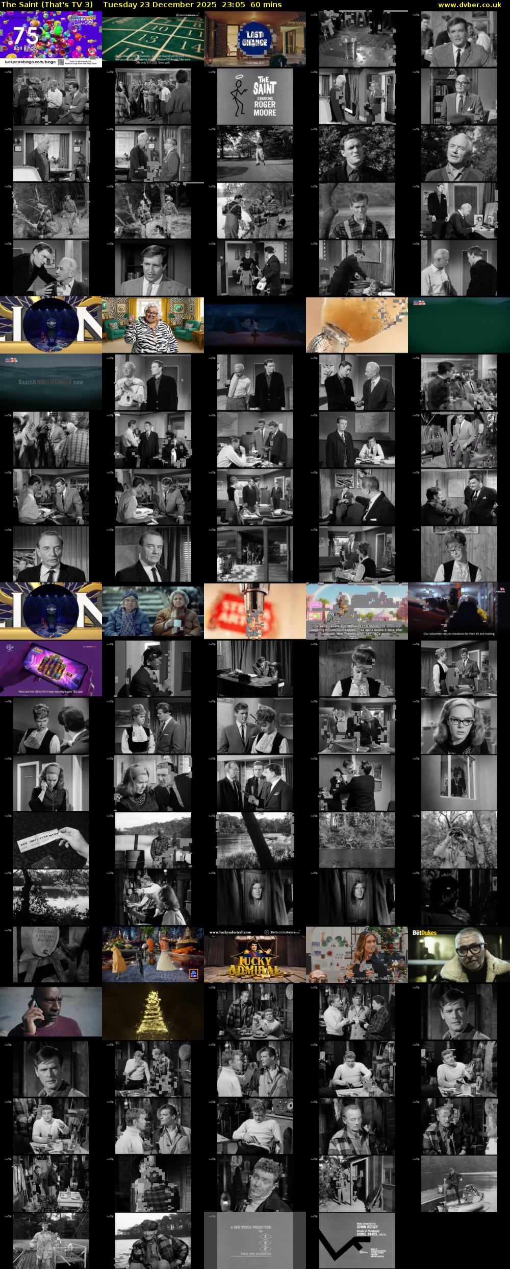 The Saint (That's TV 3) Tuesday 23 December 2025 23:05 - 00:05