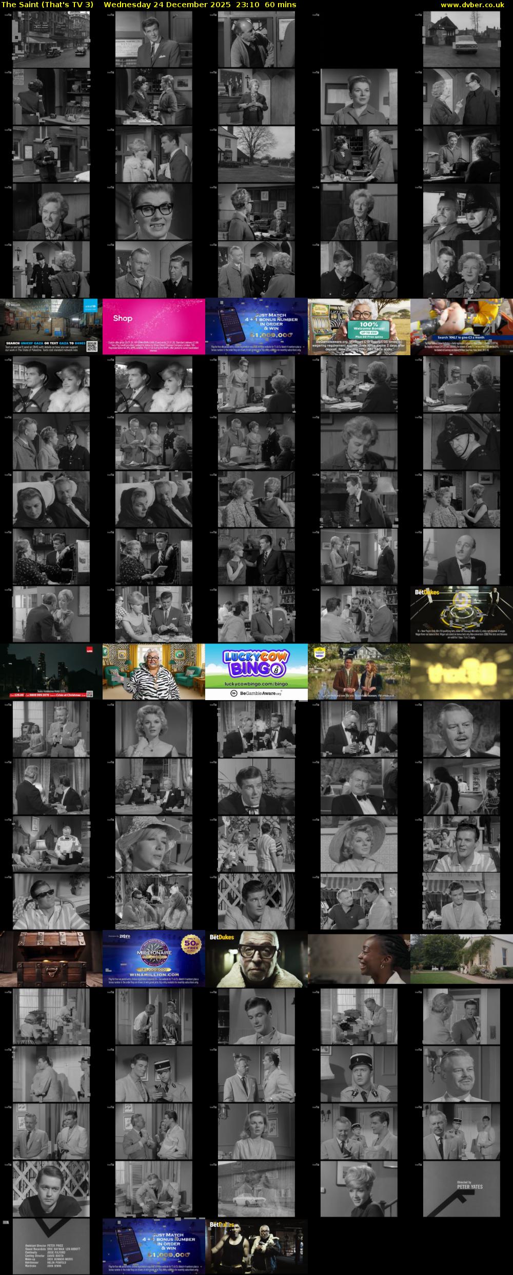 The Saint (That's TV 3) Wednesday 24 December 2025 23:10 - 00:10