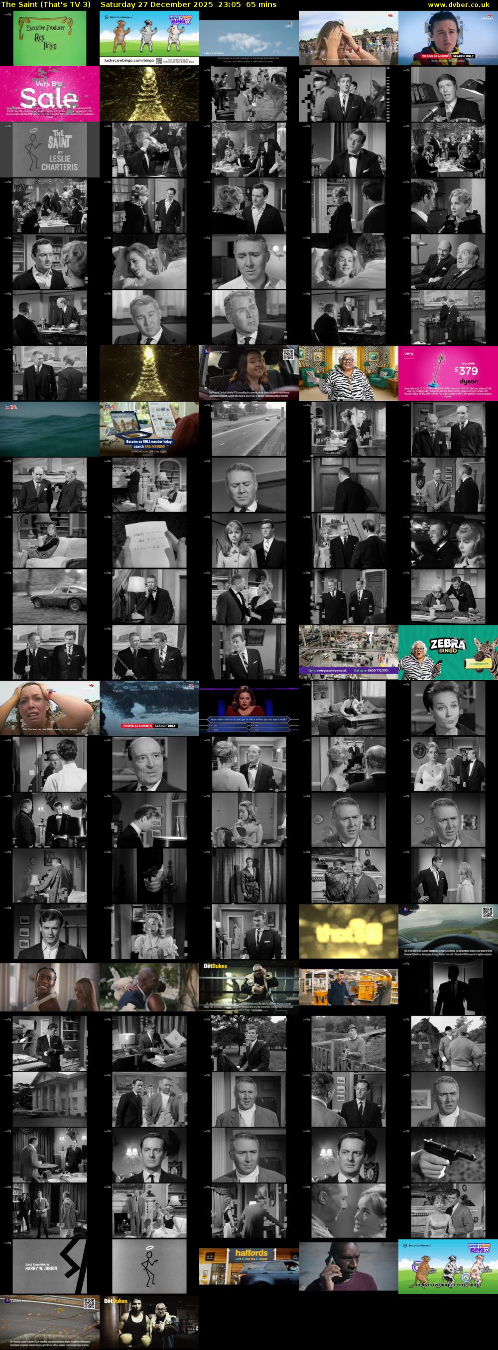 The Saint (That's TV 3) Saturday 27 December 2025 23:05 - 00:10