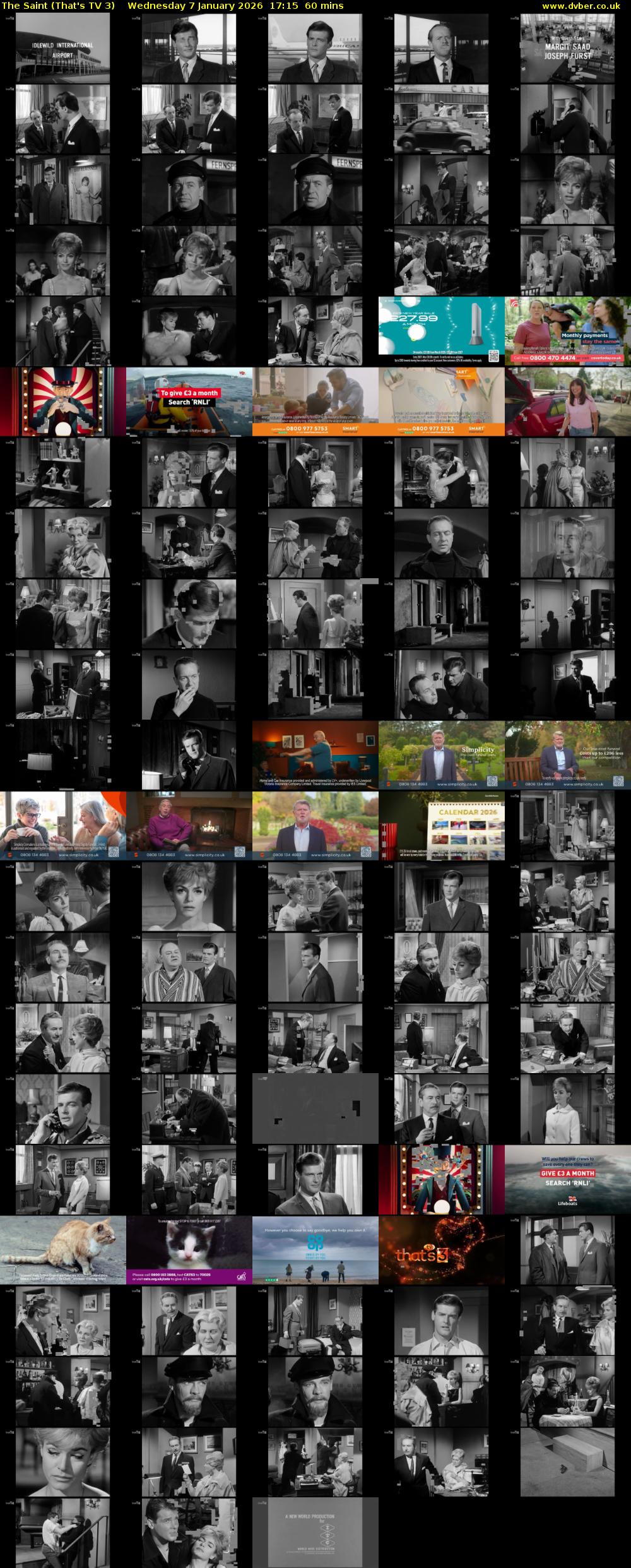 The Saint (That's TV 3) Wednesday 7 January 2026 17:15 - 18:15