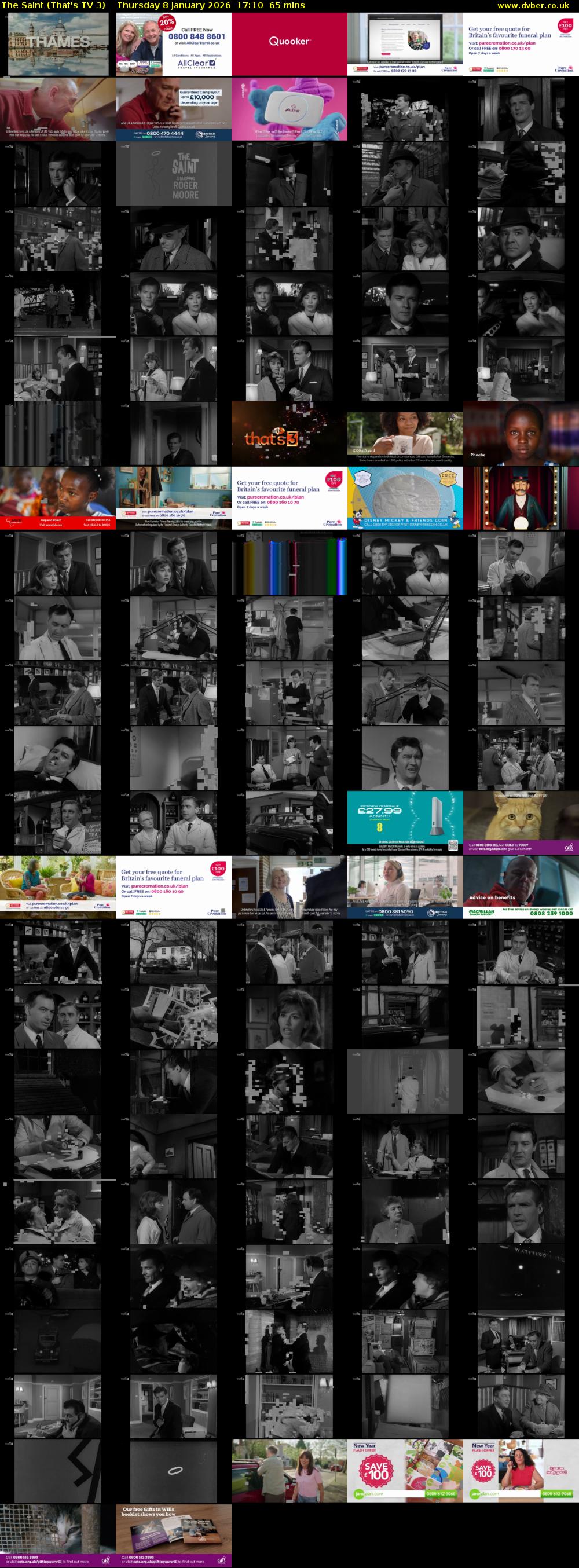 The Saint (That's TV 3) Thursday 8 January 2026 17:10 - 18:15