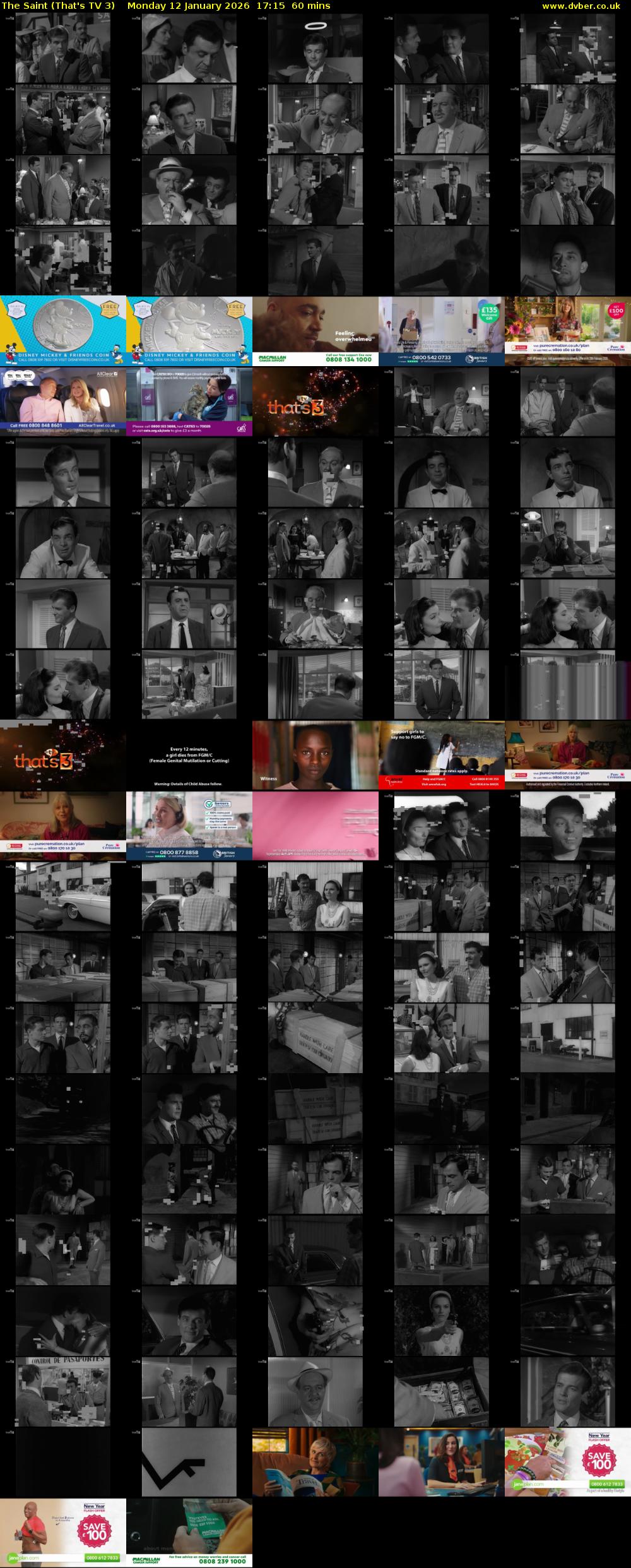 The Saint (That's TV 3) Monday 12 January 2026 17:15 - 18:15