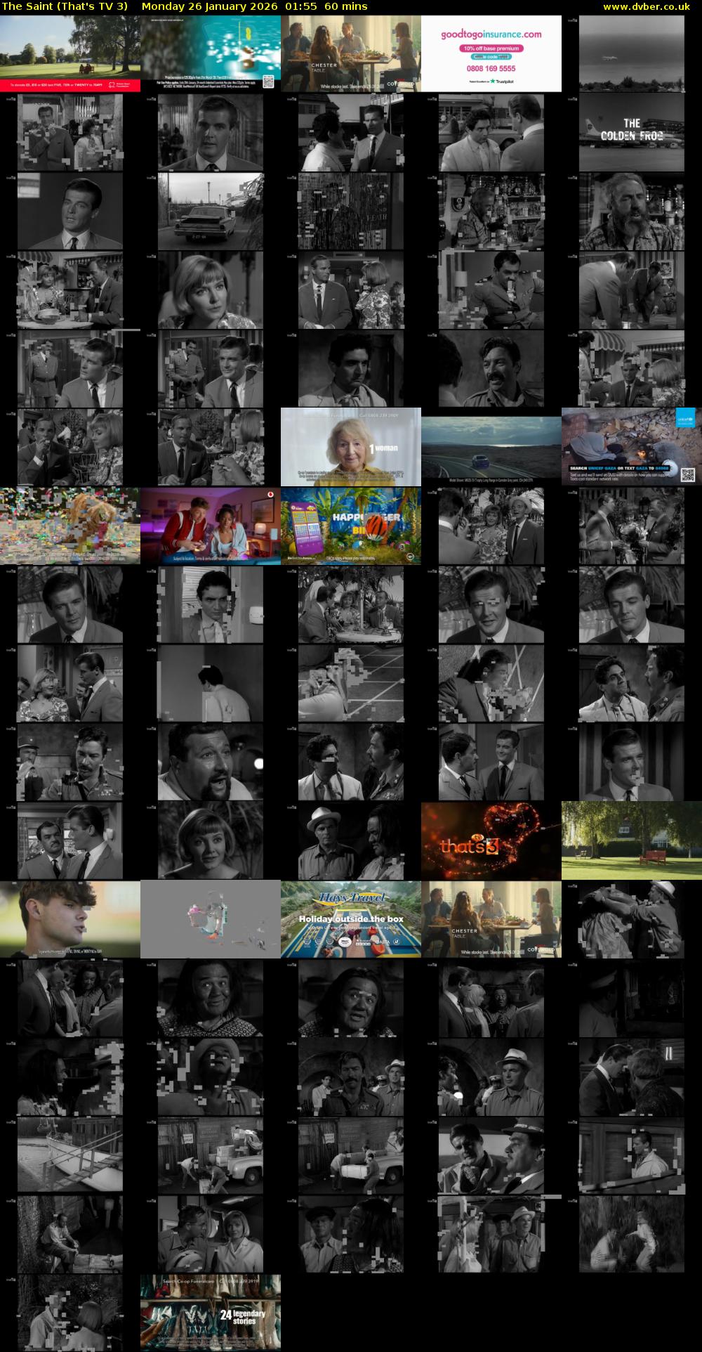 The Saint (That's TV 3) Monday 26 January 2026 01:55 - 02:55