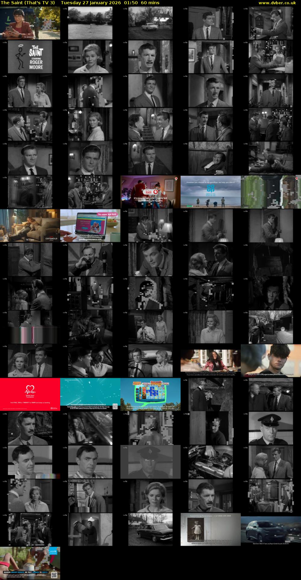 The Saint (That's TV 3) Tuesday 27 January 2026 01:50 - 02:50