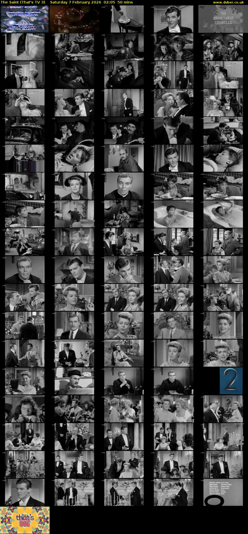 The Saint (That's TV 3) Saturday 7 February 2026 02:05 - 02:55