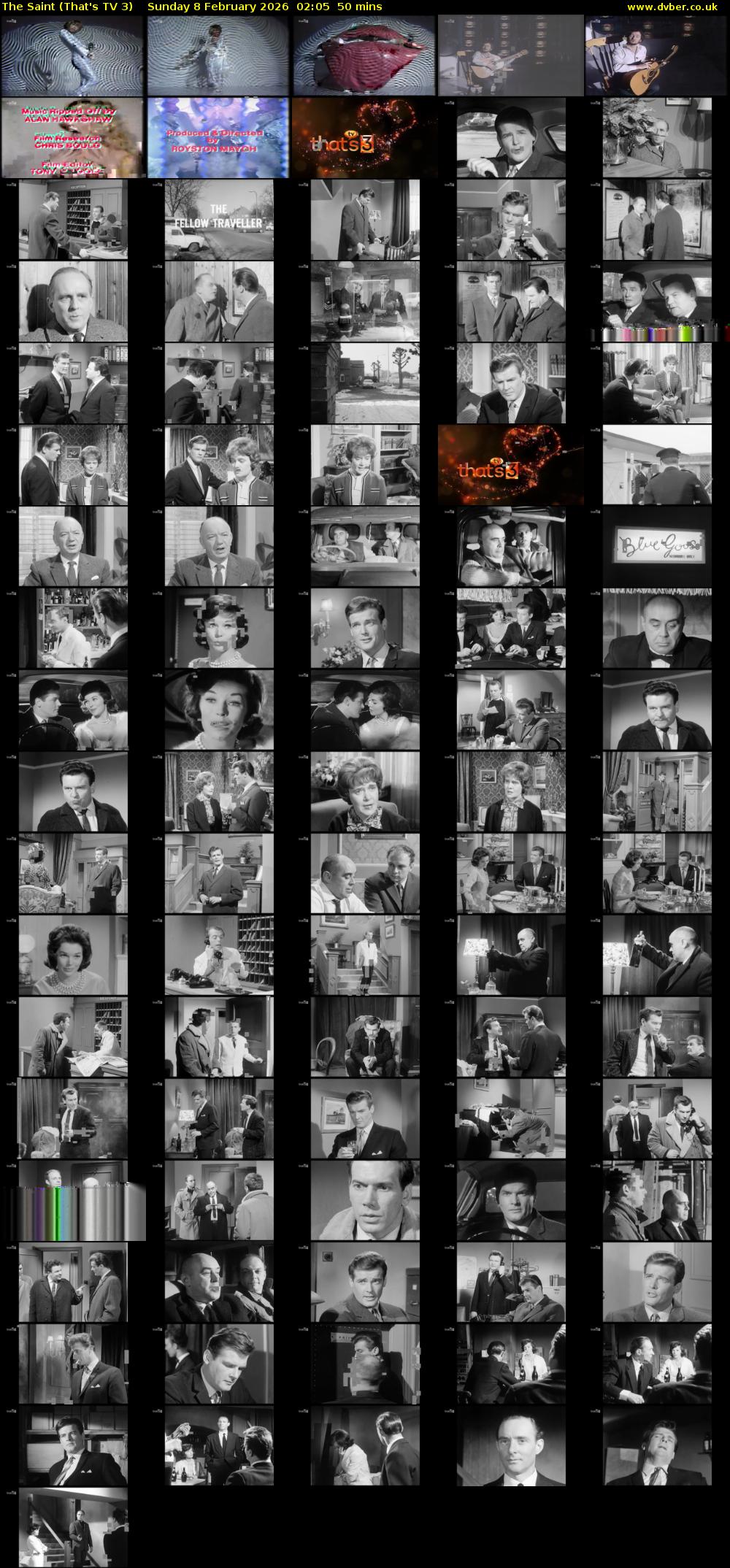 The Saint (That's TV 3) Sunday 8 February 2026 02:05 - 02:55