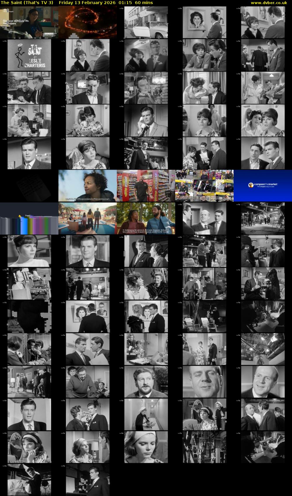 The Saint (That's TV 3) Friday 13 February 2026 01:15 - 02:15