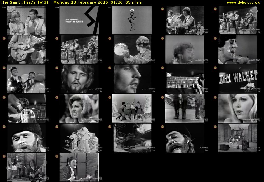 The Saint (That's TV 3) Monday 23 February 2026 01:20 - 02:25