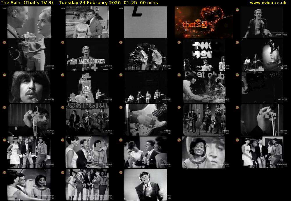 The Saint (That's TV 3) Tuesday 24 February 2026 01:25 - 02:25