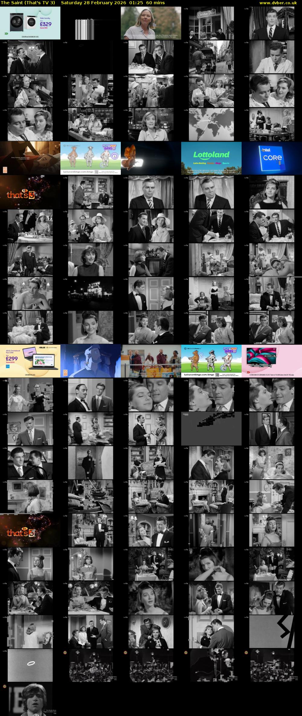 The Saint (That's TV 3) Saturday 28 February 2026 01:25 - 02:25