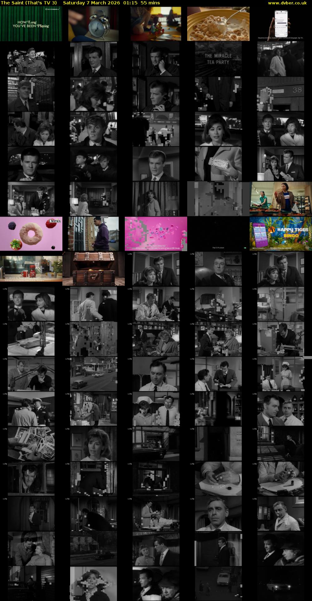 The Saint (That's TV 3) Saturday 7 March 2026 01:15 - 02:10