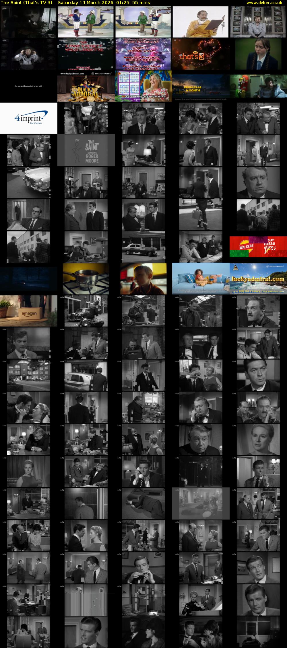 The Saint (That's TV 3) Saturday 14 March 2026 01:25 - 02:20