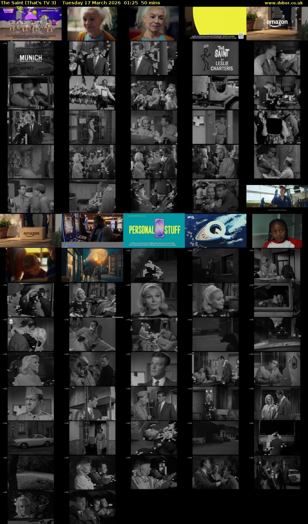 The Saint (That's TV 3) Tuesday 17 March 2026 01:25 - 02:15