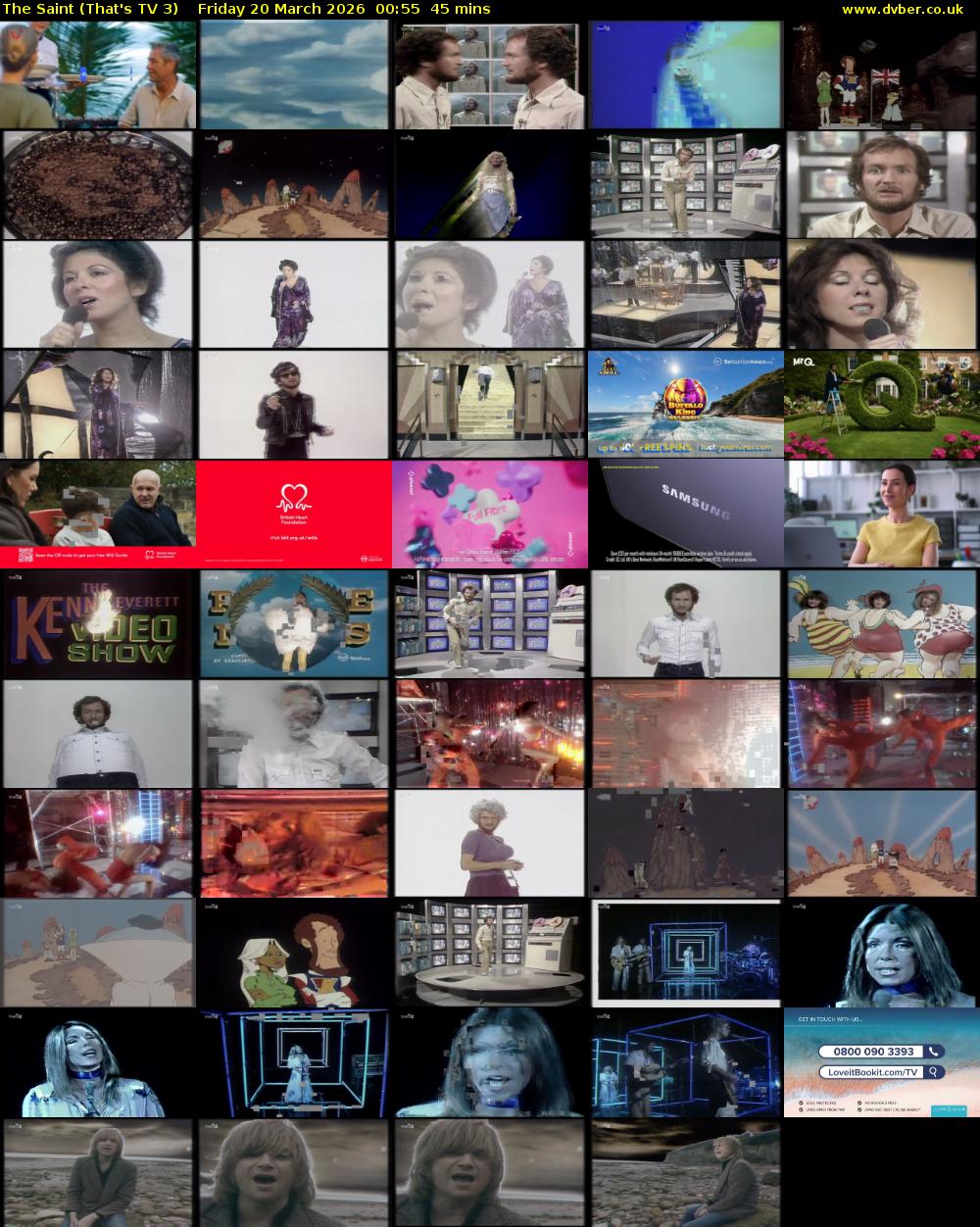 The Saint (That's TV 3) Friday 20 March 2026 00:55 - 01:40