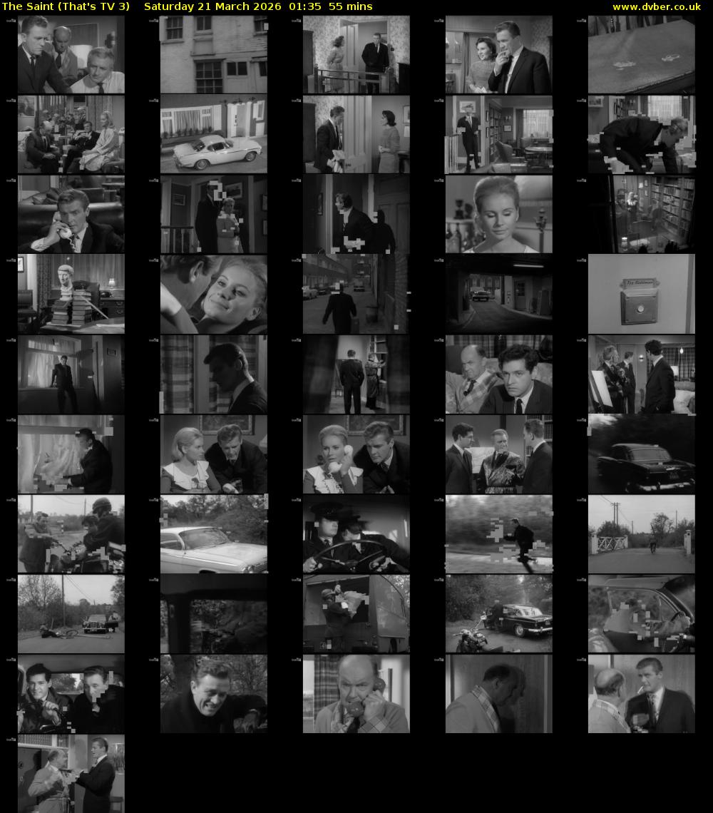 The Saint (That's TV 3) Saturday 21 March 2026 01:35 - 02:30