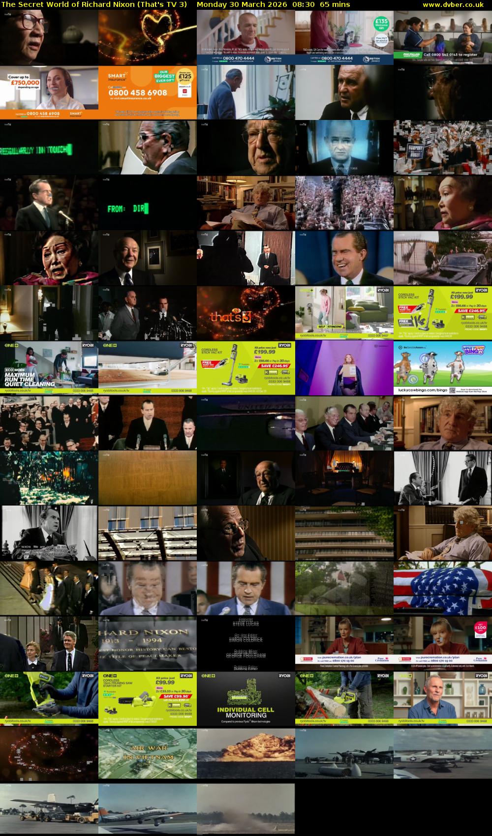 The Secret World of Richard Nixon (That's TV 3) Monday 30 March 2026 08:30 - 09:35