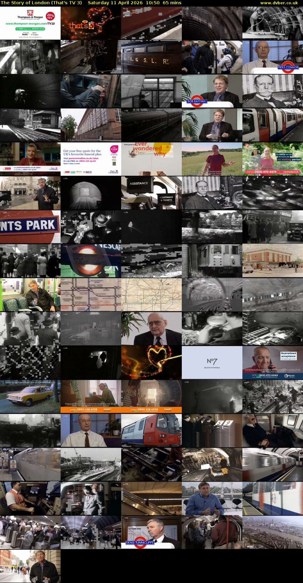 The Story of London (That's TV 3) Saturday 11 April 2026 10:50 - 11:55