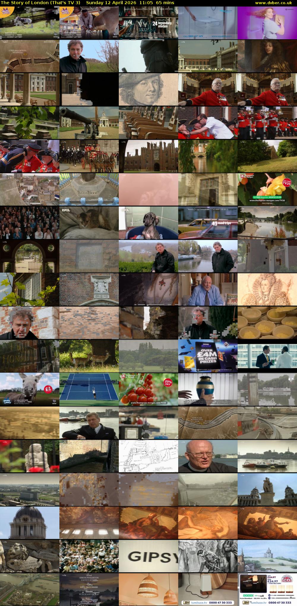 The Story of London (That's TV 3) Sunday 12 April 2026 11:05 - 12:10