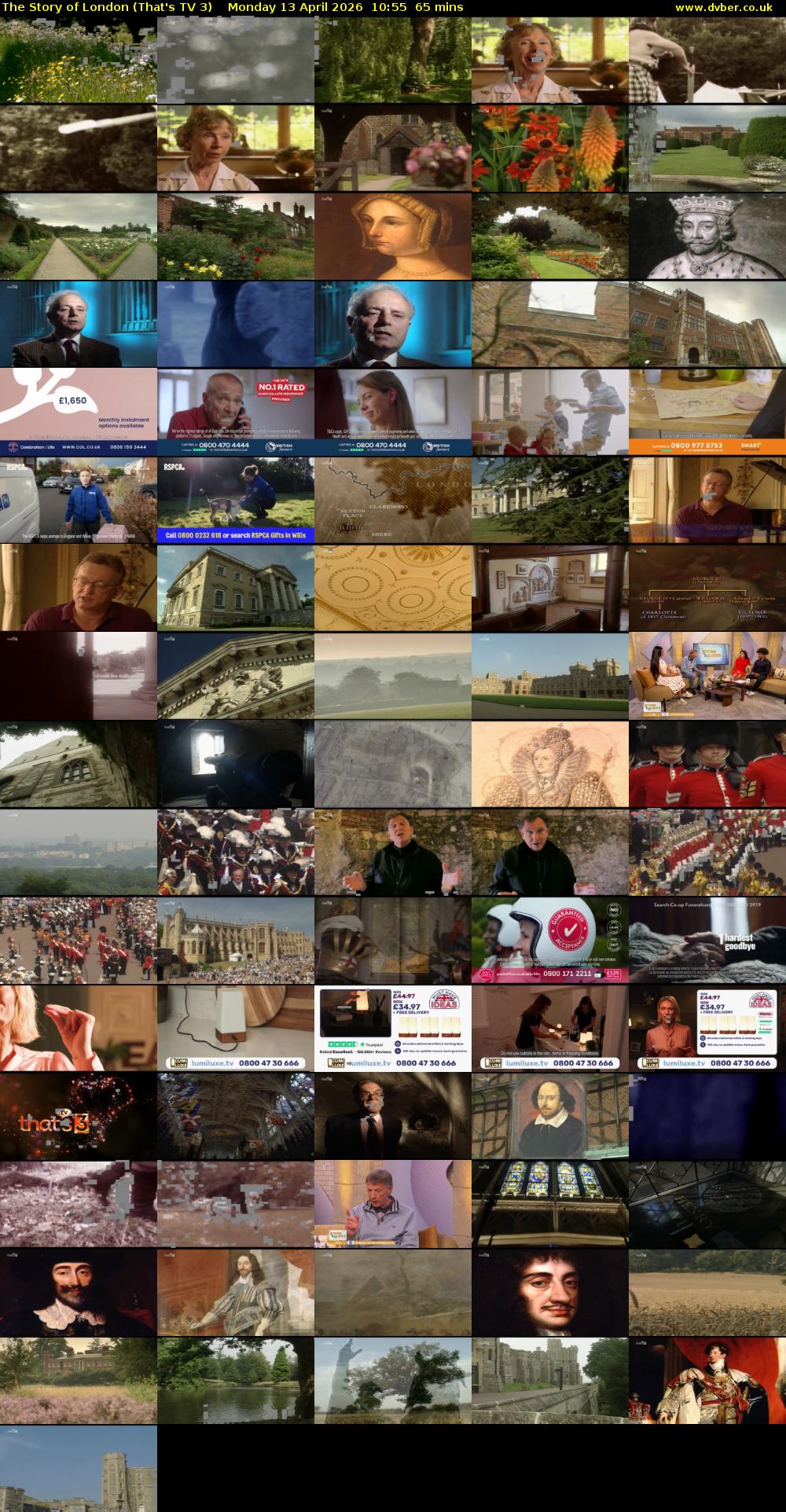 The Story of London (That's TV 3) Monday 13 April 2026 10:55 - 12:00