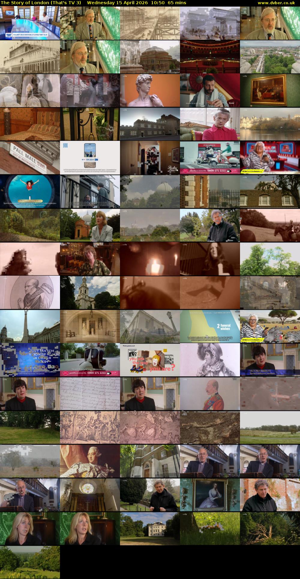 The Story of London (That's TV 3) Wednesday 15 April 2026 10:50 - 11:55