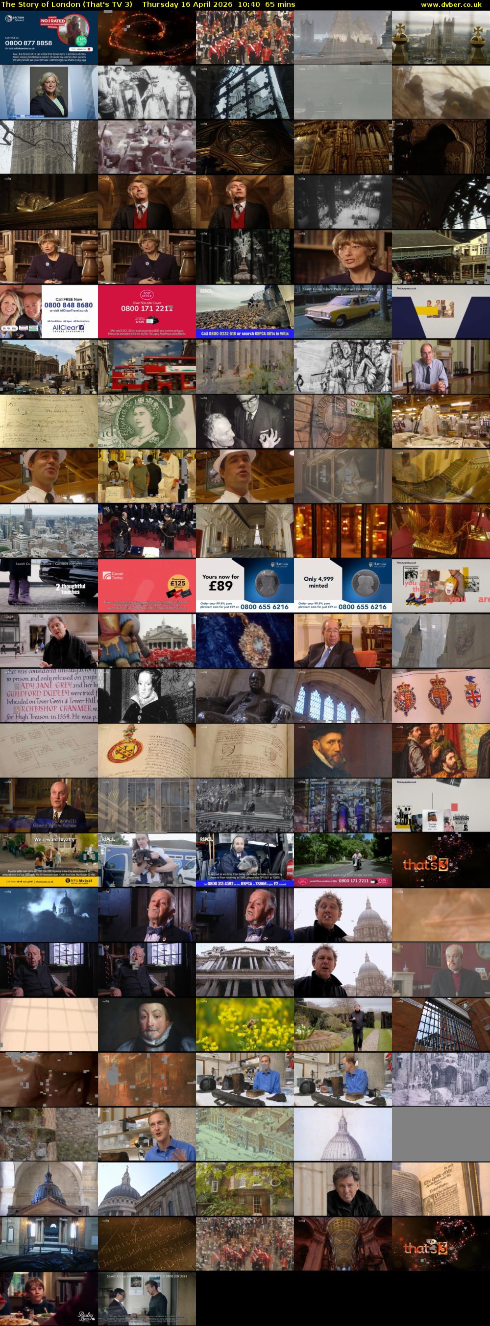 The Story of London (That's TV 3) Thursday 16 April 2026 10:40 - 11:45