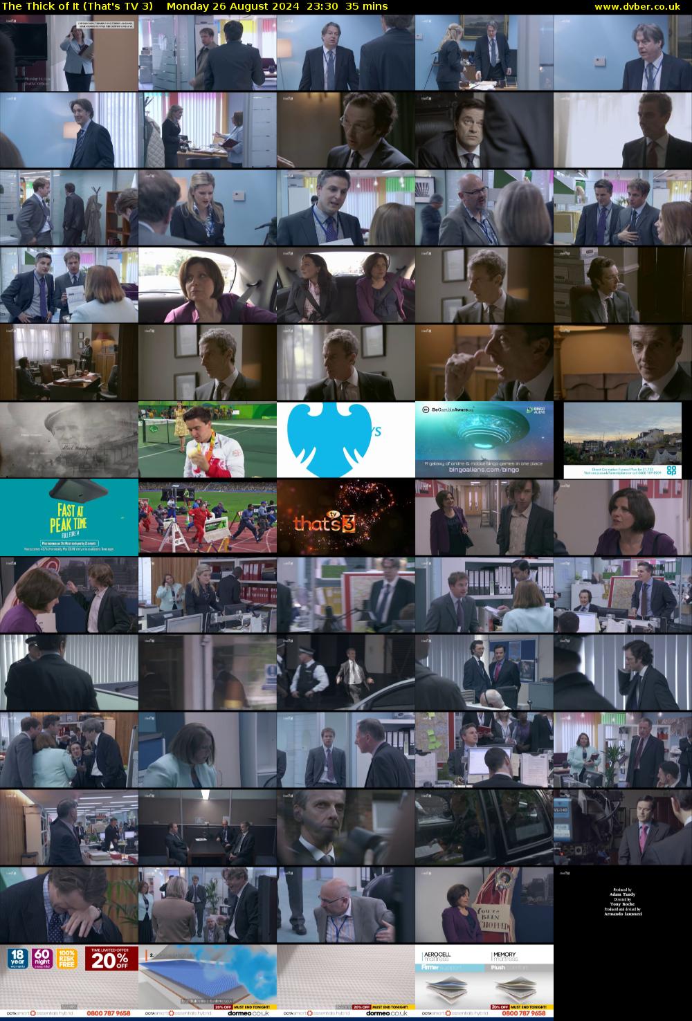 The Thick of It (That's TV 3) Monday 26 August 2024 23:30 - 00:05