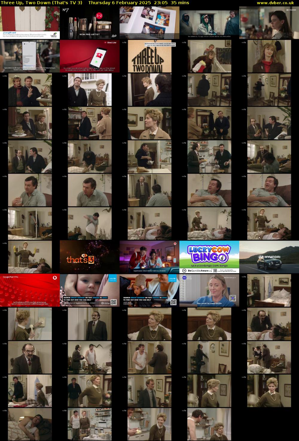 Three Up, Two Down (That's TV 3) Thursday 6 February 2025 23:05 - 23:40