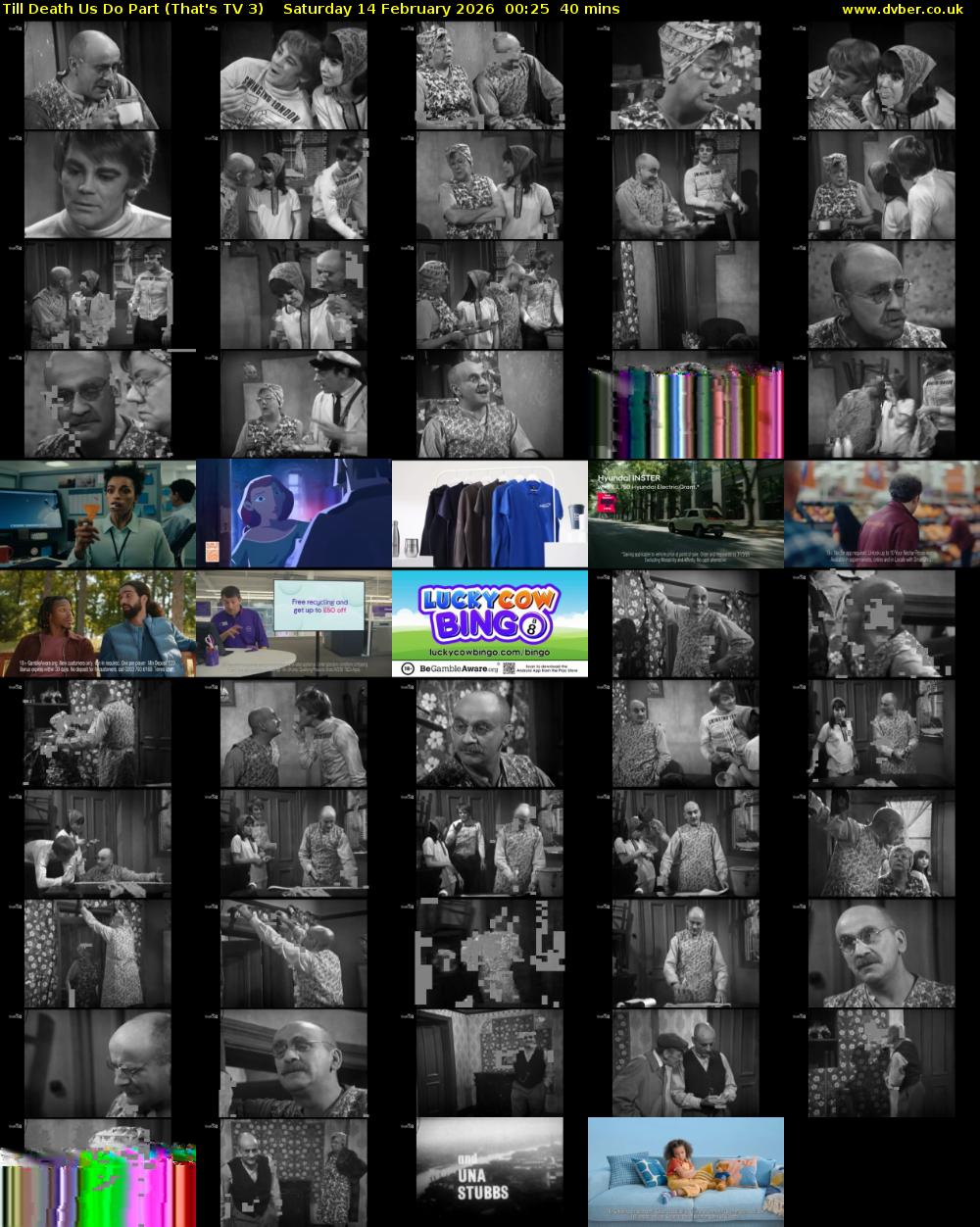 Till Death Us Do Part (That's TV 3) Saturday 14 February 2026 00:25 - 01:05