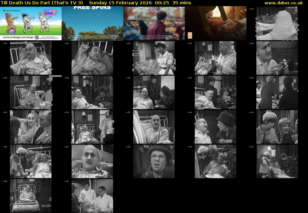 Till Death Us Do Part (That's TV 3) Sunday 15 February 2026 00:25 - 01:00