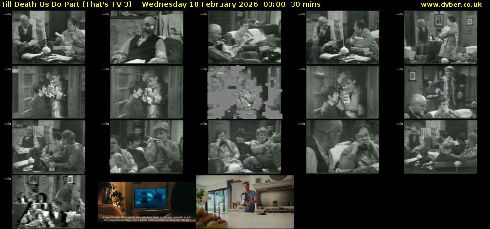 Till Death Us Do Part (That's TV 3) Wednesday 18 February 2026 00:00 - 00:30