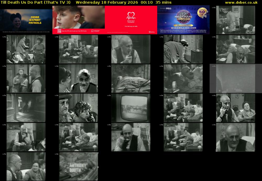 Till Death Us Do Part (That's TV 3) Wednesday 18 February 2026 00:10 - 00:45