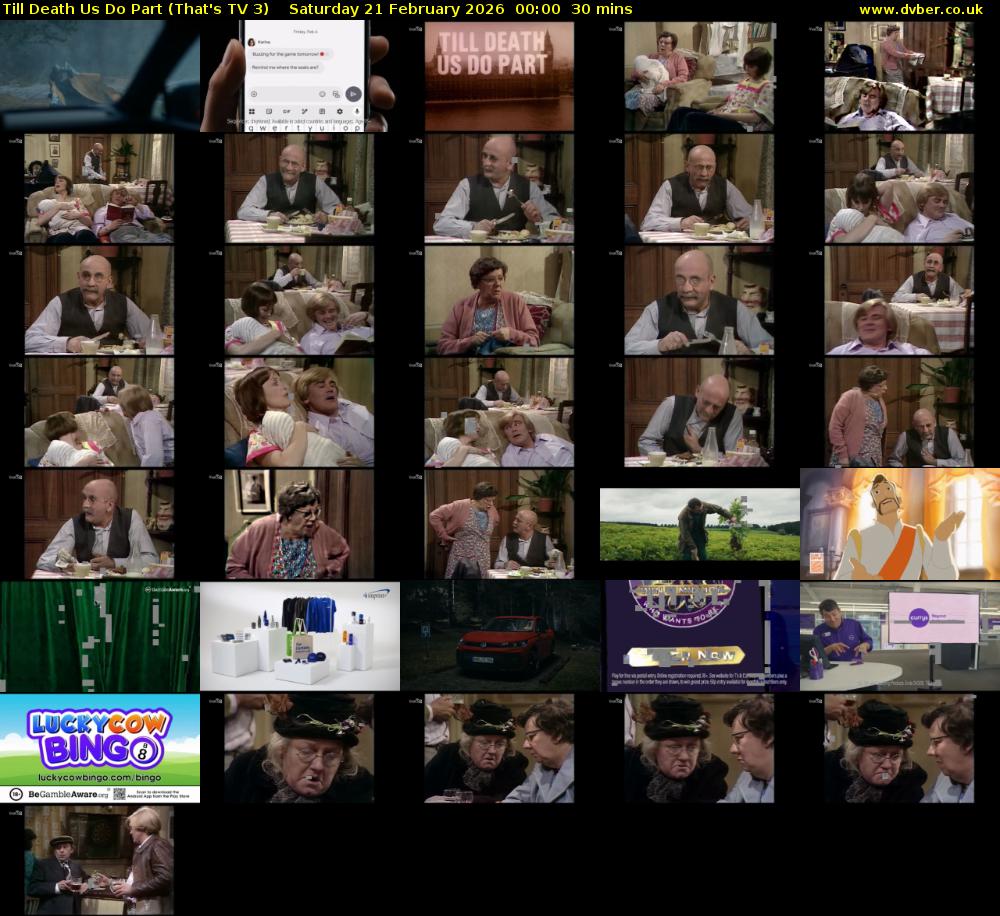 Till Death Us Do Part (That's TV 3) Saturday 21 February 2026 00:00 - 00:30