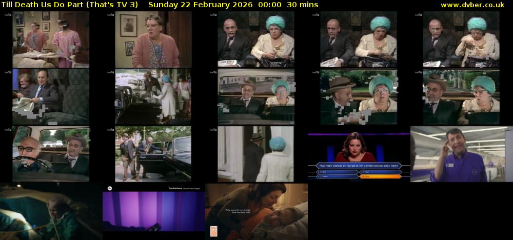 Till Death Us Do Part (That's TV 3) Sunday 22 February 2026 00:00 - 00:30