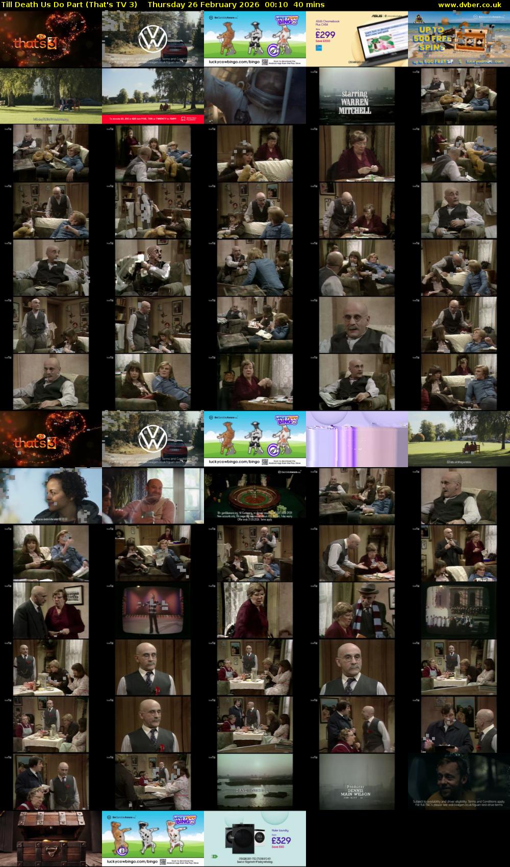 Till Death Us Do Part (That's TV 3) Thursday 26 February 2026 00:10 - 00:50