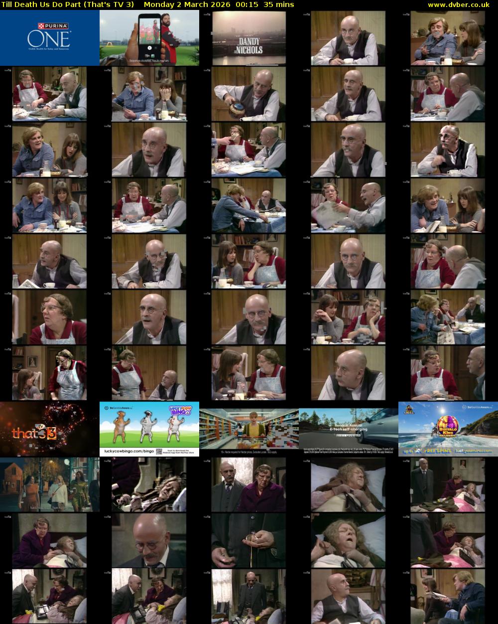 Till Death Us Do Part (That's TV 3) Monday 2 March 2026 00:15 - 00:50