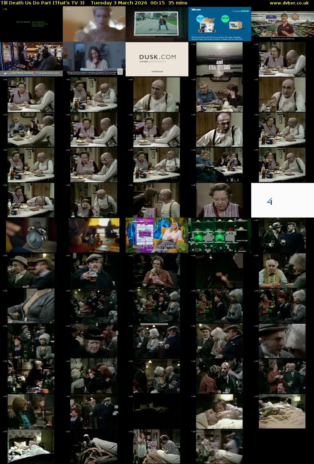 Till Death Us Do Part (That's TV 3) Tuesday 3 March 2026 00:15 - 00:50