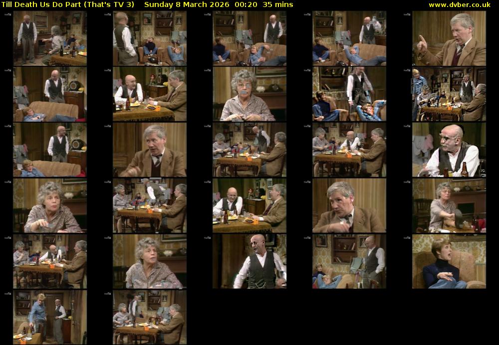 Till Death Us Do Part (That's TV 3) Sunday 8 March 2026 00:20 - 00:55