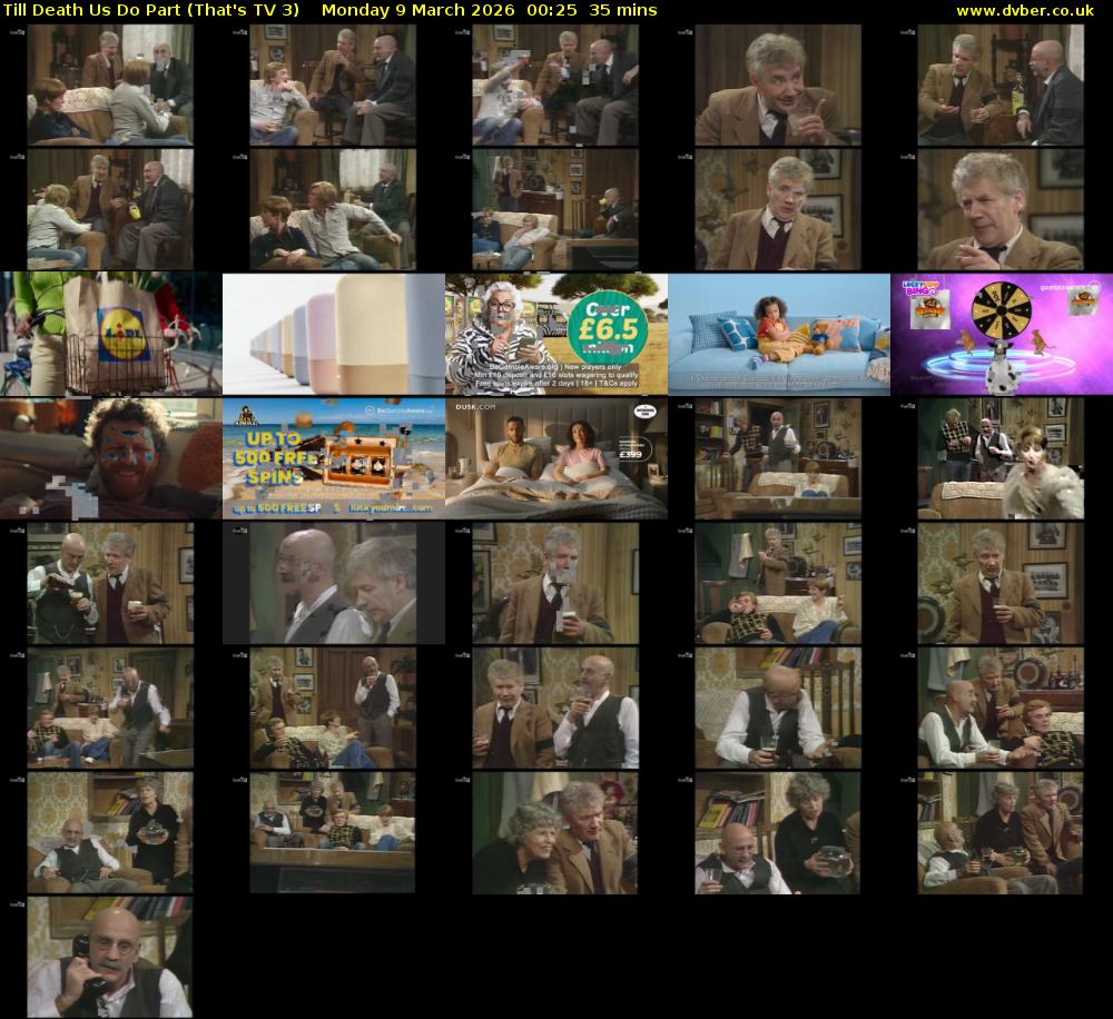 Till Death Us Do Part (That's TV 3) Monday 9 March 2026 00:25 - 01:00