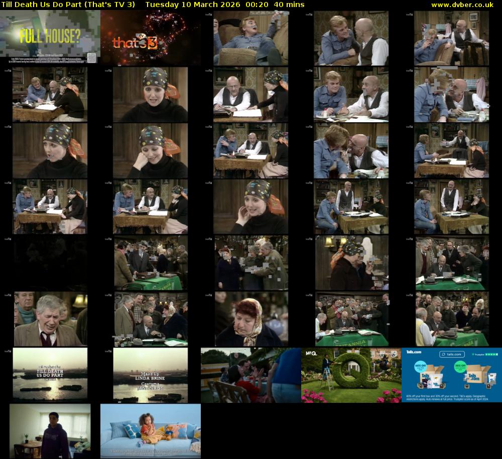 Till Death Us Do Part (That's TV 3) Tuesday 10 March 2026 00:20 - 01:00